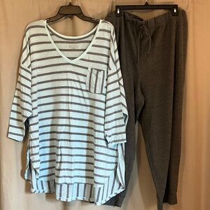Mint and gray lounge/pajama set